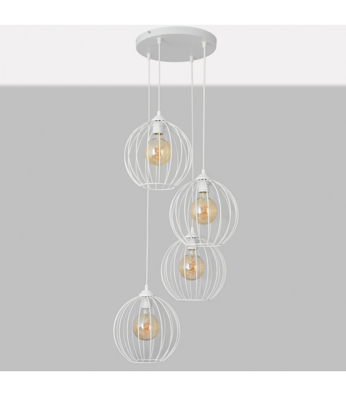 Mercure Cluster Pendant Ceiling Light White 40cm-2