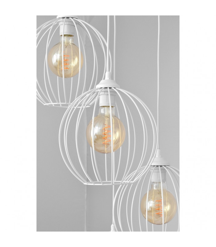 Mercure Cluster Pendant Ceiling Light White 40cm-3