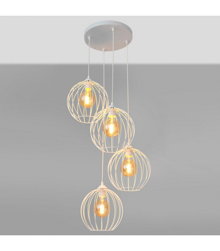 Mercure Cluster Pendant Ceiling Light White 40cm-4