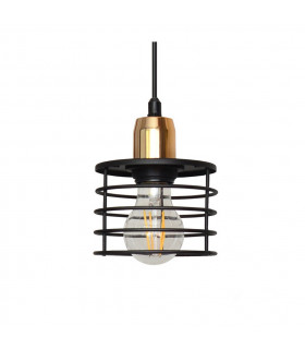 Edison Straight Bar Pendant Ceiling Light Black Copper 65cm-2
