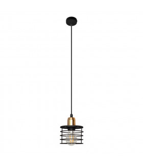 Edison Slim Pendant Ceiling Light Black Copper 12cm-1