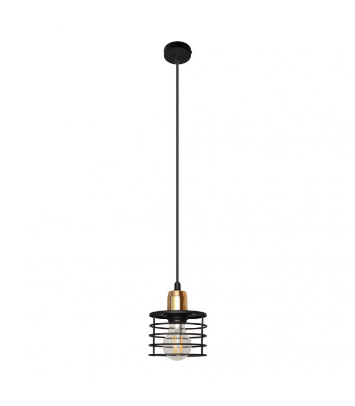 Edison Slim Pendant Ceiling Light Black Copper 12cm-1