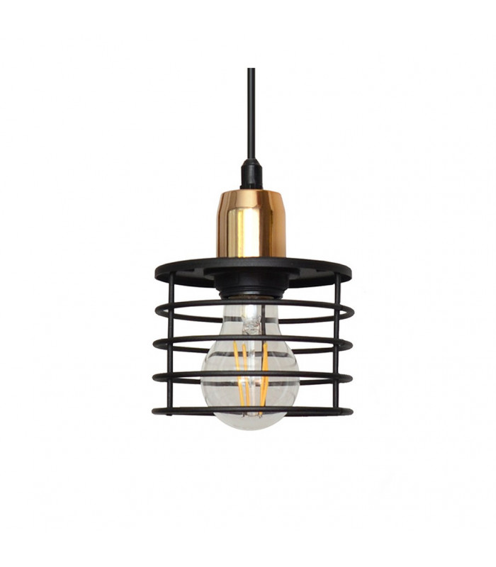 Edison Cluster Pendant Ceiling Light Black Copper 38cm-2