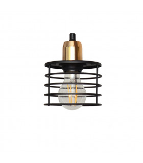 Edison Multi Arm Semi Flush Ceiling Light Black Copper 65cm-2