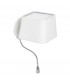 1 Light Indoor Wall Light White with Reading Lamp, E27 - 2