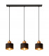 Edison Straight Bar Pendant Ceiling Light Black Copper 12cm-2