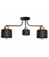 Edison Multi Arm Semi Flush Ceiling Light Black Copper 65cm-1