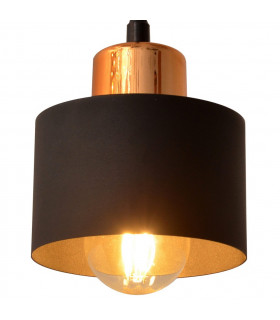 Edison Multi Arm Semi Flush Ceiling Light Black Copper 65cm-2