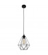 Karo Wire Frame Pendant Ceiling Light Black 24cm