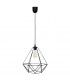 Karo Wire Frame Pendant Ceiling Light Black 35cm-1