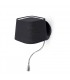 1 Light Indoor Wall Light Black with Reading Lamp, E27 - 1