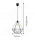 Karo Wire Frame Pendant Ceiling Light Black 35cm-2