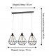 Karo Straight Bar Pendant Ceiling Light Black 78cm-2