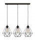 Karo Straight Bar Pendant Ceiling Light Black 78cm-4