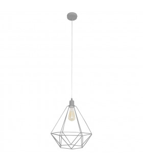 Karo Wire Frame Pendant Ceiling Light Grey 35cm-1