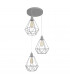 Karo Cluster Pendant Ceiling Light Grey 32cm