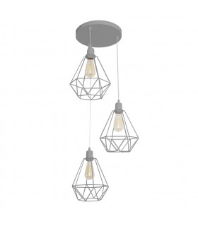 Karo Cluster Pendant Ceiling Light Grey 32cm