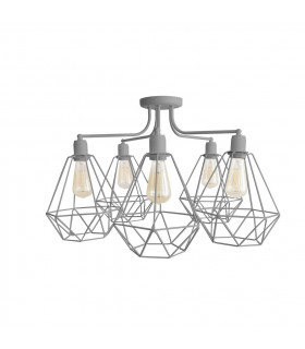 Karo Multi Arm Semi Flush Ceiling Light Grey 75cm