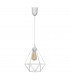 Karo Wire Frame Pendant Ceiling Light White 24cm