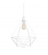 Karo Wire Frame Pendant Ceiling Light White 35cm-1
