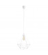 Karo Wire Frame Pendant Ceiling Light White 35cm