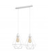 Karo Straight Bar Pendant Ceiling Light White 50cm