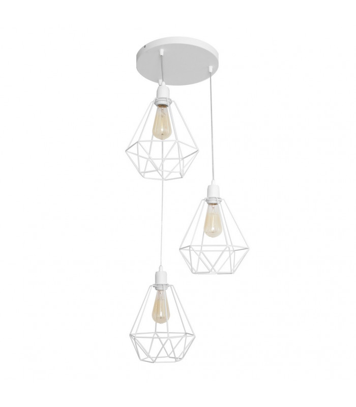 Karo Cluster Pendant Ceiling Light White 32cm-1