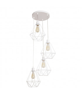 Karo Cluster Pendant Ceiling Light White 35cm