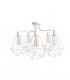 Karo Multi Arm Semi Flush Ceiling Light White 75cm