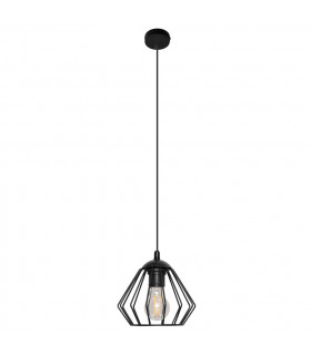 Agat Wire Frame Pendant Ceiling Light Black 18cm-1