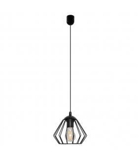 Agat Wire Frame Pendant Ceiling Light Black 18cm-1