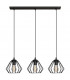 Agat Straight Bar Pendant Ceiling Light Black 65cm