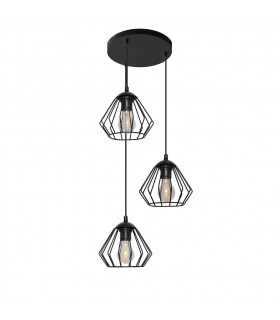 Agat Cluster Pendant Ceiling Light Black 38cm