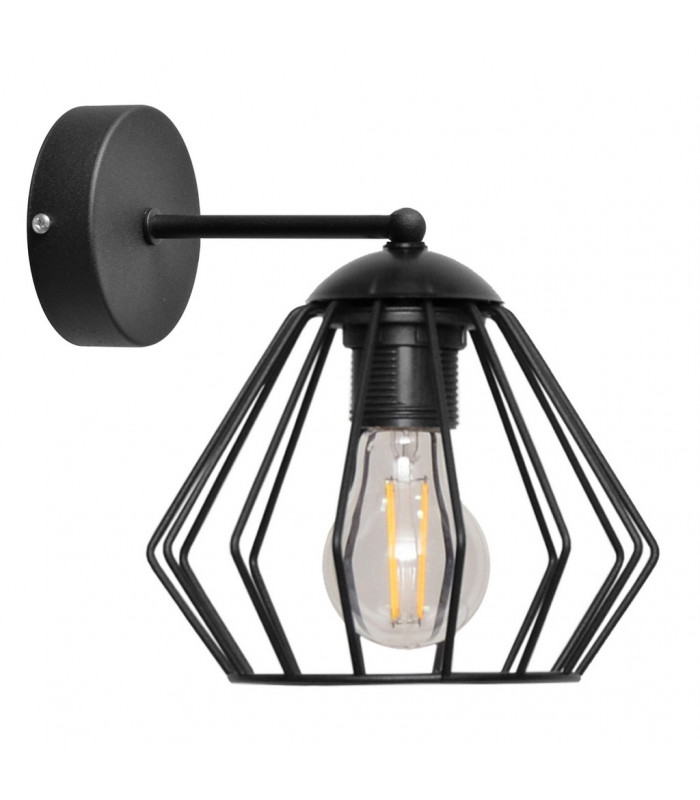 Agat Wall Lamp Black 25cm