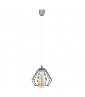 Agat Wire Frame Pendant Ceiling Light Grey 18cm-1