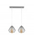 Agat Straight Bar Pendant Ceiling Light Grey 40cm