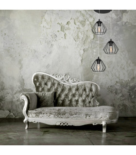 Agat Wire Frame Pendant Ceiling Light White 18cm-2