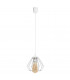 Agat Wire Frame Pendant Ceiling Light White 18cm-1