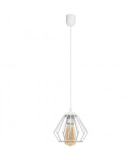 Agat Wire Frame Pendant Ceiling Light White 18cm-1