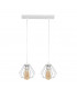 Agat Straight Bar Pendant Ceiling Light White 40cm