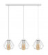 Agat Straight Bar Pendant Ceiling Light White 65cm