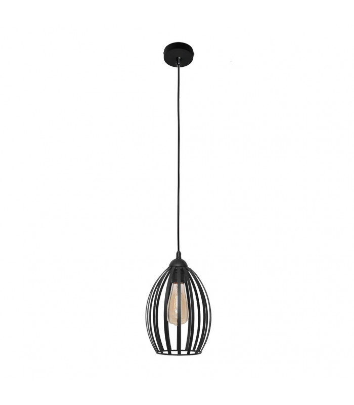 Dali Wire Frame Pendant Ceiling Light Black 18cm