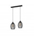 Dali Straight Bar Pendant Ceiling Light Black 45cm