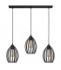 Dali Straight Bar Pendant Ceiling Light Black 70cm