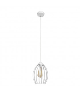 Dali Wire Frame Pendant Ceiling Light White 18cm
