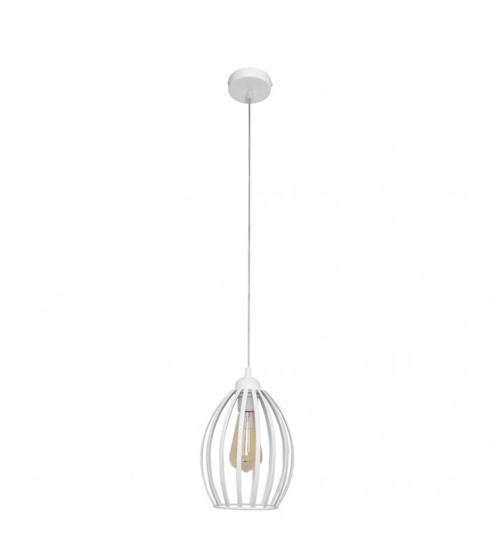 Dali Wire Frame Pendant Ceiling Light White 18cm