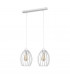 Dali Straight Bar Pendant Ceiling Light White 50cm