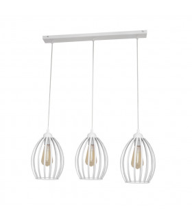 Dali Straight Bar Pendant Ceiling Light White 70cm
