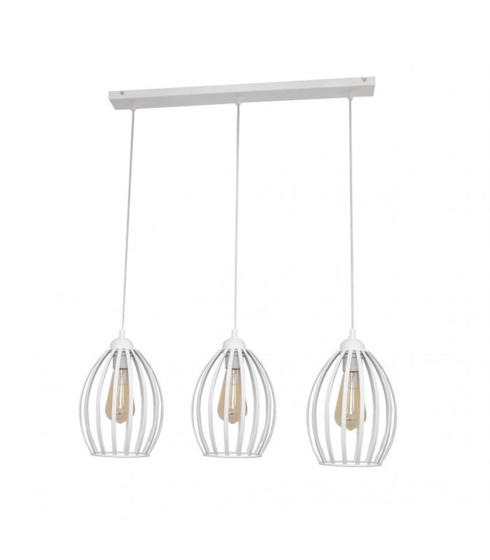 Dali Straight Bar Pendant Ceiling Light White 70cm