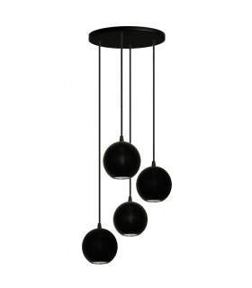 Midway Cluster Pendant Ceiling Light Black 30cm